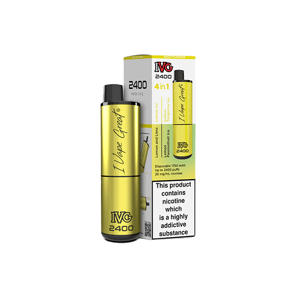 20mg I VG 2400 Disposable Vapes 2400 Puffs - 4 in 1 Multi-Edition - Flavour: Slush Edition