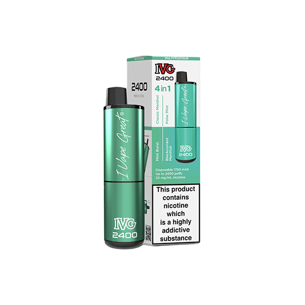20mg I VG 2400 Disposable Vapes 2400 Puffs - 4 in 1 Edition - Flavour: Multi Mint Edition