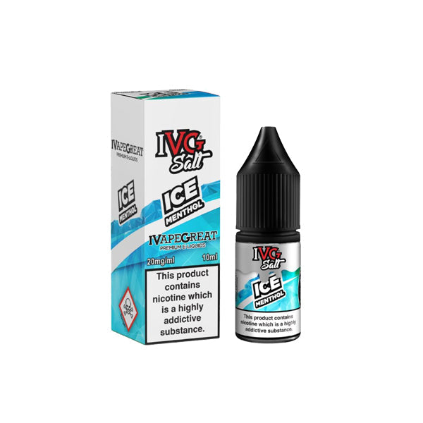 New! I VG Salt 20mg 10ml Nic Salt (50VG/50PG) - Flavour: Ice Menthol