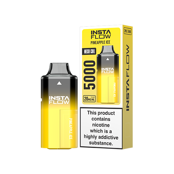 20mg Instaflow 5000 Disposable Rechargeable Vape Kit 5000 Puffs - Flavour: Cherry Ice