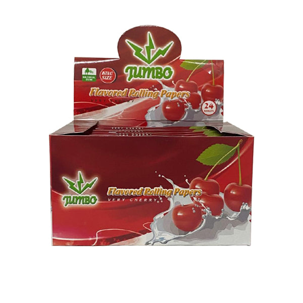 24 Jumbo Flavoured King Size Rolling Papers - Flavour: Strawberry