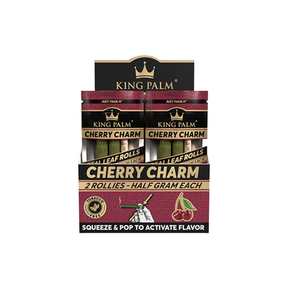 20 King Palm 0.5g Flavoured Wrap Rollies - Display Pack - Flavour: Peach Tree