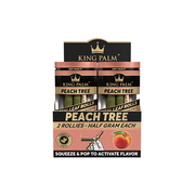 20 King Palm 0.5g Flavoured Wrap Rollies - Display Pack - Flavour: Peach Tree