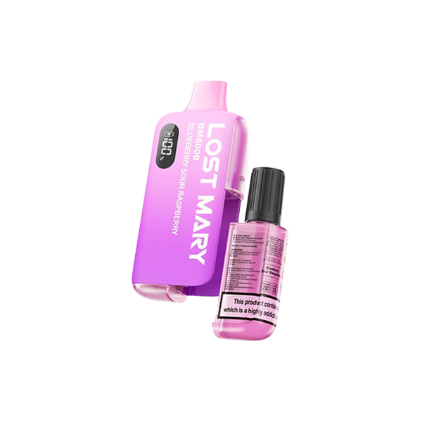 20mg Lost Mary BM6000 Disposable Rechargeable Vape Kit 6000 Puffs - Flavour: Strawberry Watermelon