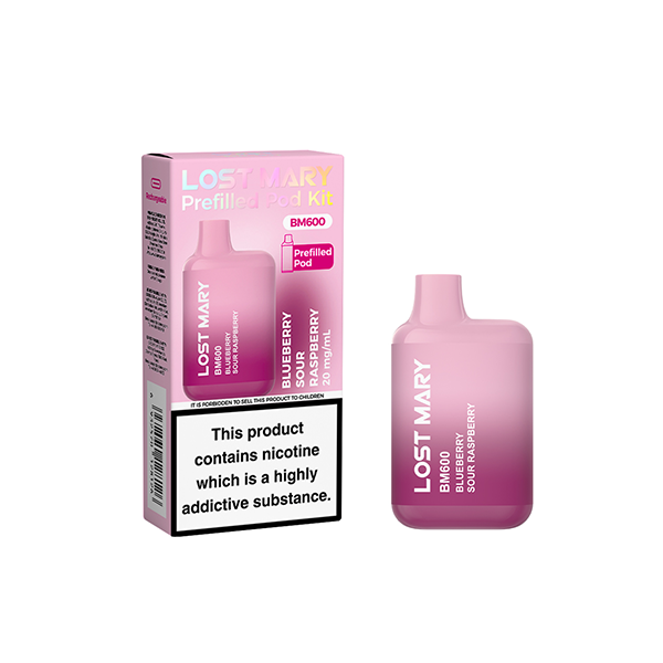 20mg Lost Mary BM600 Prefilled Pod Vape Kit 600 Puffs - Stoptober Special Offer! - Flavour: Pineapple Ice