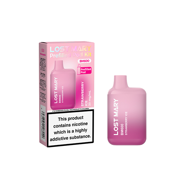 20mg Lost Mary BM600 Prefilled Pod Vape Kit 600 Puffs - Stoptober Special Offer! - Flavour: Grape