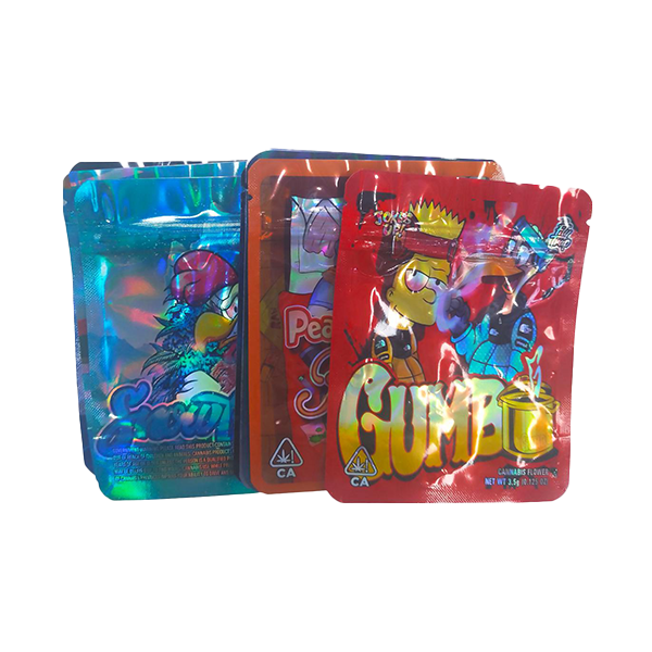 Mylar Gumbo Printed Zip Bag 3.5g Large - Amount: x50 & Design: Gumbo Vulture Bros V1