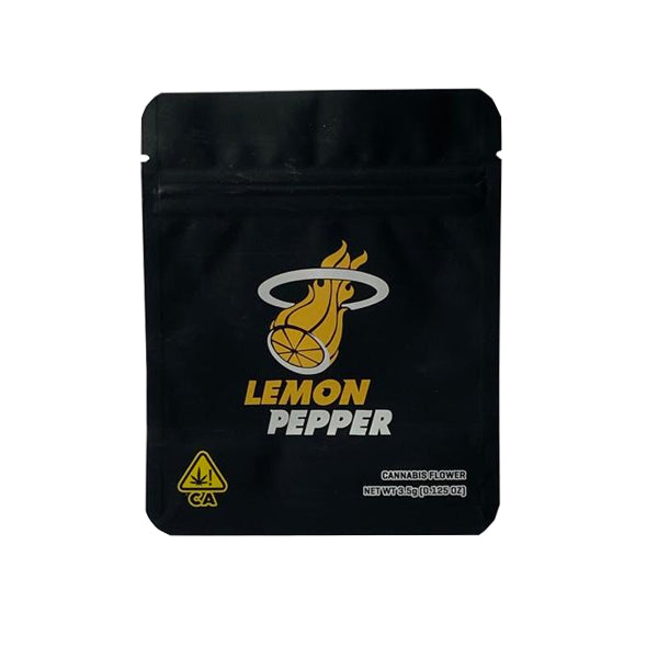 Printed Mylar Zip Bag 3.5g Standard - Amount: x50 & Design: Lemon Pepper