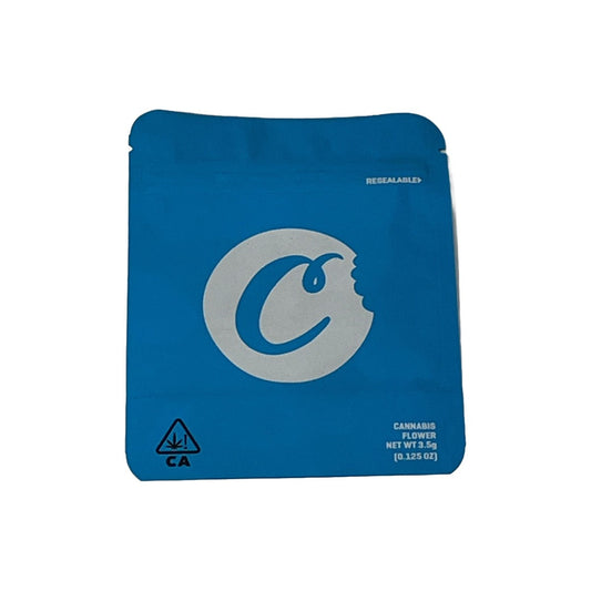 Printed Mylar Zip Bag 3.5g Standard - Amount: x50 & Design: Cookies Blue