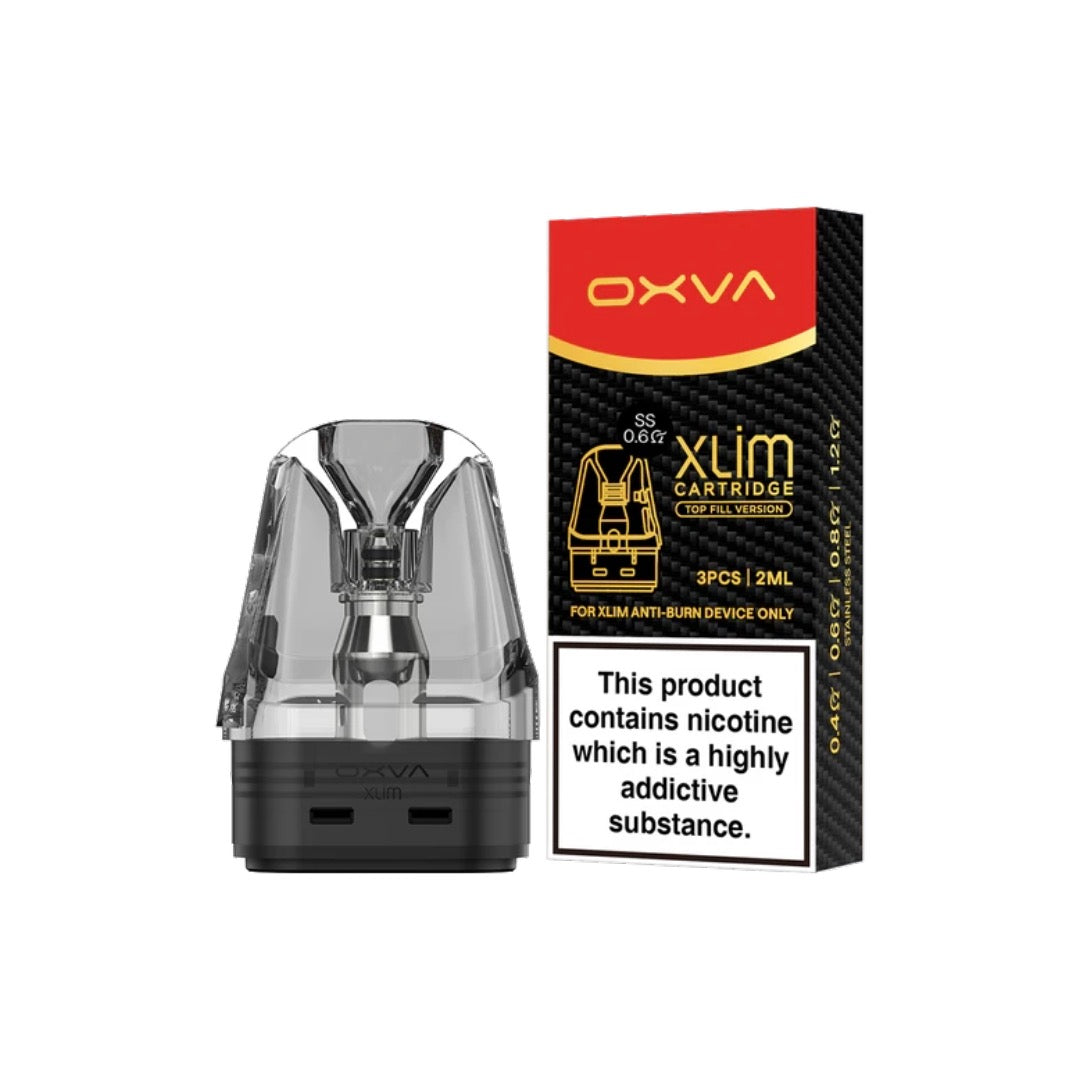 OXVA Xlim SS Replacement Pods (0.6Ohm, 0.8Ohm, 1.2Ohm) - Coil Resistance: 0.6 Ohms