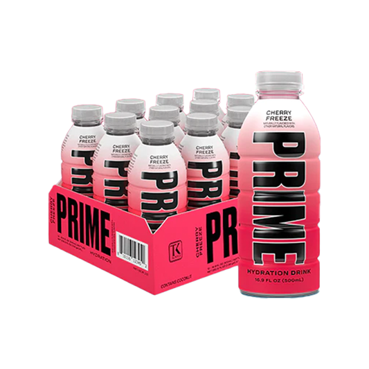 PRIME Hydration USA Cherry Freeze Sports Drink 500ml - Past Best Before date - Quantity: Single