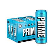 PRIME Energy USA Blue Raspberry Drink Can 355ml - Best Before date - Size: 12 x 330ml