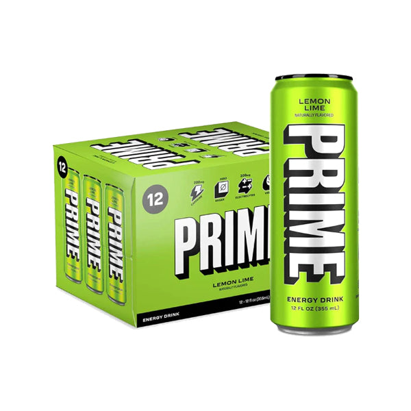 PRIME Energy USA Lemon Lime Drink Can 355ml - Size: 1 x 330ml