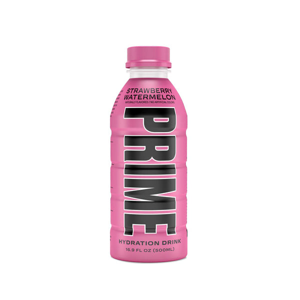 PRIME Hydration USA Strawberry Watermelon Sports Drink 500ml - Past Best Before Date - Size: 12 x 500ml