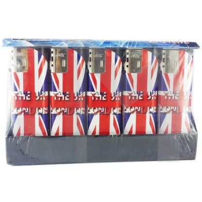 25 x 4Smoke Wind-Proof Printed Lighters - 218WE - Design: London