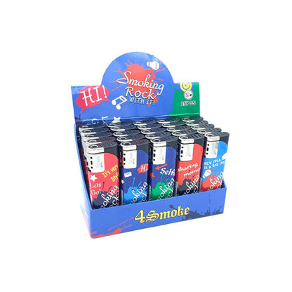 25 x 4Smoke Wind-Proof Printed Lighters - 218WE - Design: London