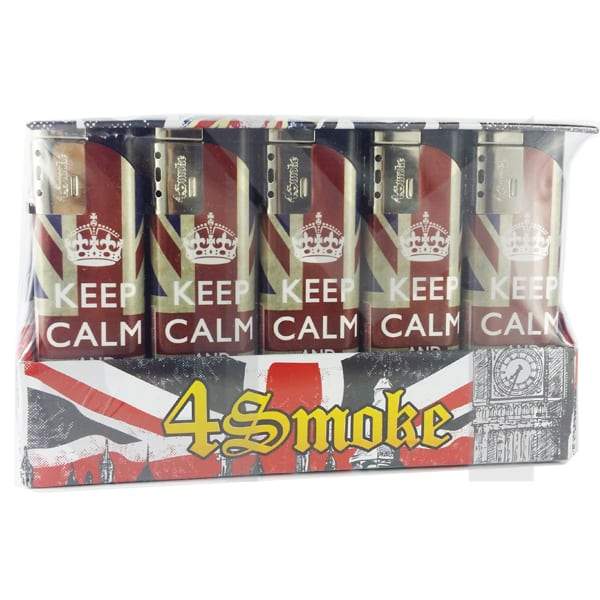 25 x 4Smoke Wind-Proof Printed Lighters - 218WE - Design: London