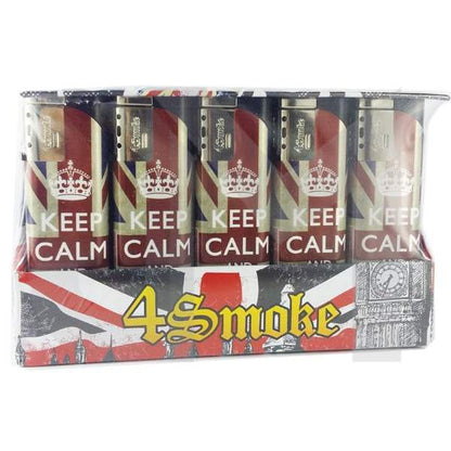25 x 4Smoke Wind-Proof Printed Lighters - 218WE - Design: London