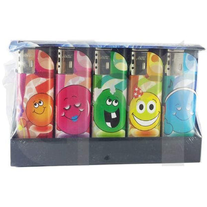 25 x 4Smoke Wind-Proof Printed Lighters - 218WE - Design: Rock With It