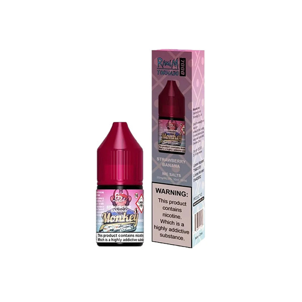 10mg RandM 7000 Tornado Nic Salts (50VG/50PG) - Flavour: Strawberry Raspberry Cherry Ice