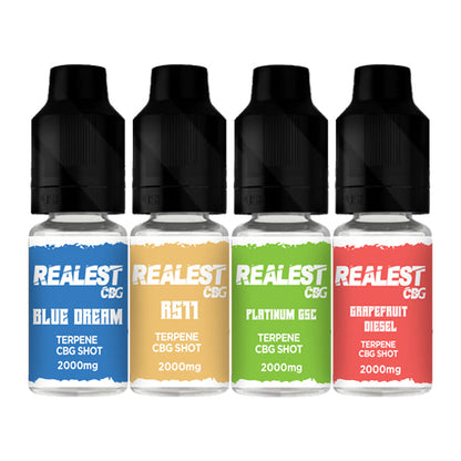 Realest CBD 2000mg Terpene Infused CBG Booster Shot 10ml (BUY 1 GET 1 FREE) - Flavour: Super Lemon Haze
