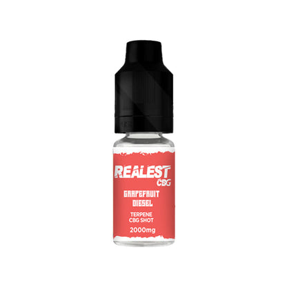 Realest CBD 2000mg Terpene Infused CBG Booster Shot 10ml (BUY 1 GET 1 FREE) - Flavour: Super Lemon Haze
