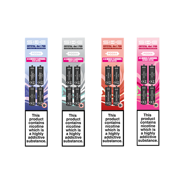 20mg SKE Crystal 4in1 2400 Replacement Pods 2400 Puffs - Flavour: Ultimate Edition
