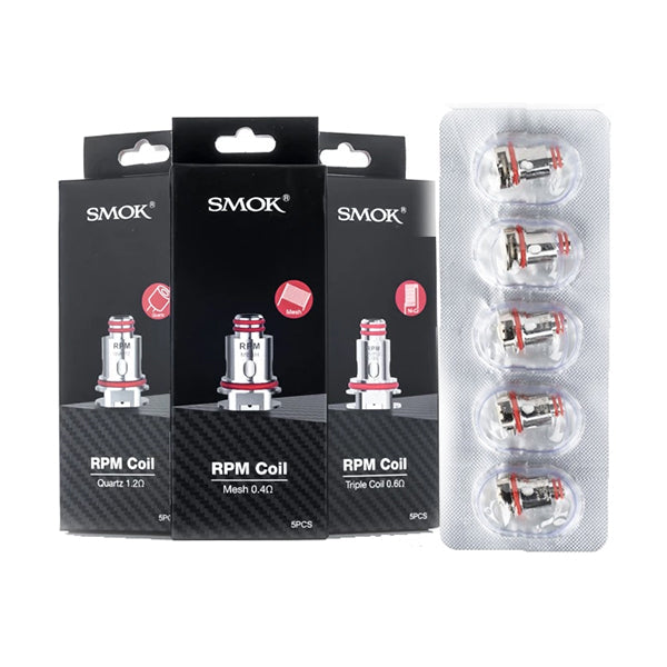 Smok RPM Replacement Coils - 0.6Ω/0.4Ω/1.2Ω/1.0Ω/Mesh MTL Coil 0.3 Ohm/DC MTL 0.8ohm - Resistance: Triple Coil-0.6Ohm