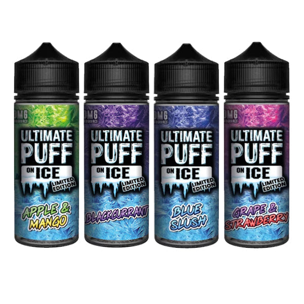 Ultimate Puff On Ice 0mg 100ml Shortfill (70VG/30PG) - Flavour: Grape & Strawberry