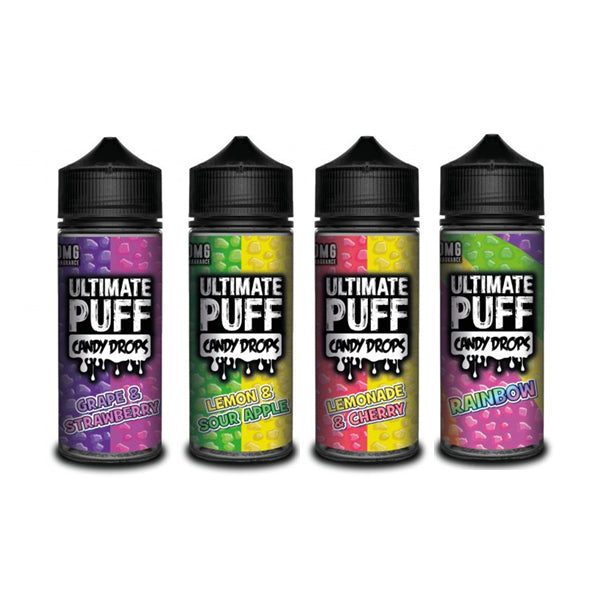 Ultimate Puff Candy Drops 0mg 100ml Shortfill (70VG/30PG) - Flavour: Lemon & Sour Apple