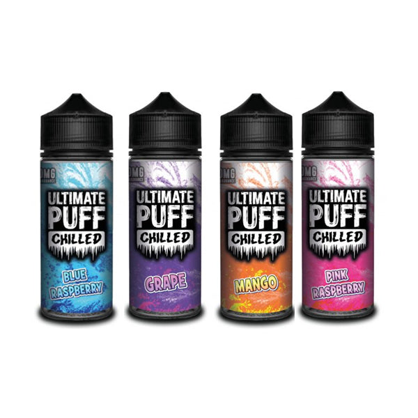 Ultimate Puff Chilled 0mg 100ml Shortfill (70VG/30PG) - Flavour: Chilled Blue Raspberry