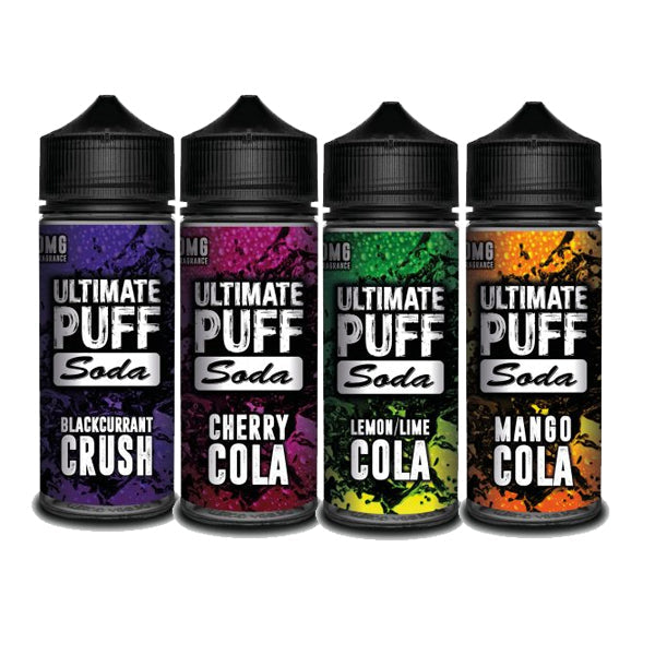 Ultimate Puff Soda 0mg 100ml Shortfill (70VG/30PG) - Flavour: Cherry Cola