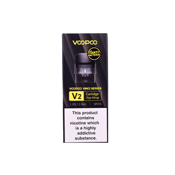 VooPoo Vinci V2 Replacement Cartridge Pods 0.8Ω/1.2Ω - 3Pcs - Resistances: 1.2 Ohms