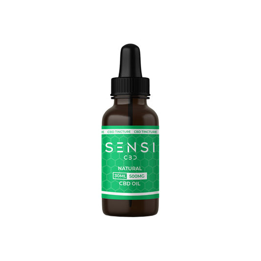 Sensi CBD 500mg CBD Broad-Spectrum Tincture Oil 30ml (BUY 1 GET 1 FREE) - Flavour: Natural