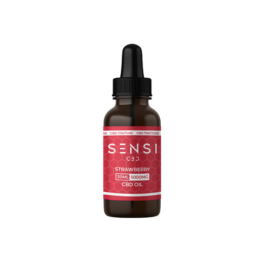 Sensi CBD 5000mg CBD Broad-Spectrum Tincture Oil 30ml (BUY 1 GET 1 FREE) - Flavour: Strawberry