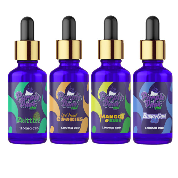 Purple Dank CBD 1200mg Terpene Flavoured Full-Spectrum CBD Oil 30ml (BUY 1 GET 1 FREE) - Flavour: Zkittlez