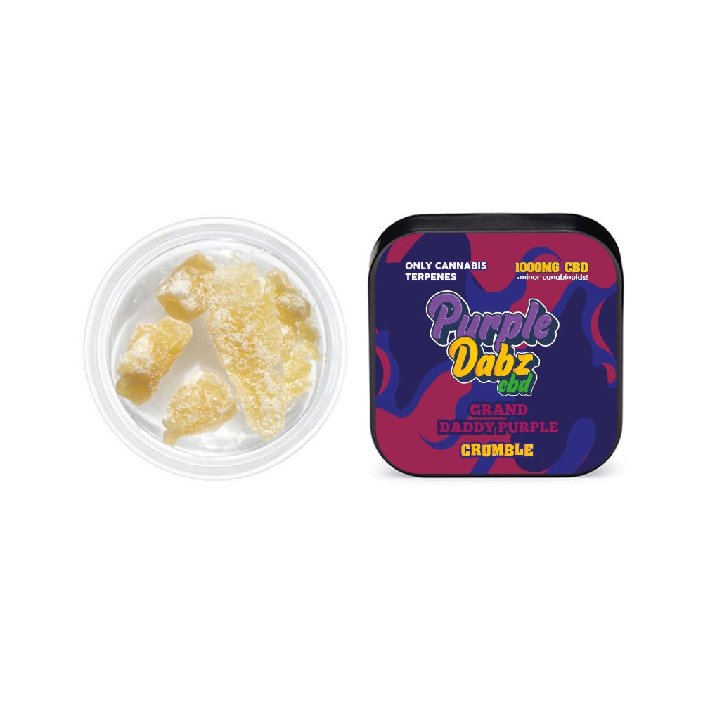 Purple Dabz by Purple Dank 1000mg CBD Crumble - Grand Daddy Purple (BUY 1 GET 1 FREE) - Amount: 0.5g