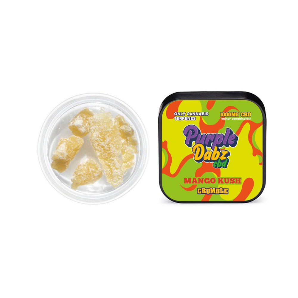 Purple Dabz by Purple Dank 1000mg CBD Crumble - Mango Kush (BUY 1 GET 1 FREE) - Amount: 0.5g