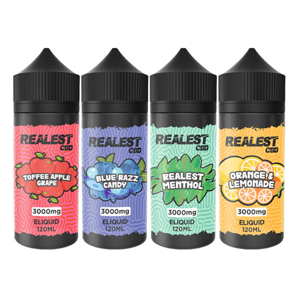 Realest CBD 3000mg Broad Spectrum CBD E-Liquid 120ml (BUY 1 GET 1 FREE) - Flavour: Strawberry Watermelon