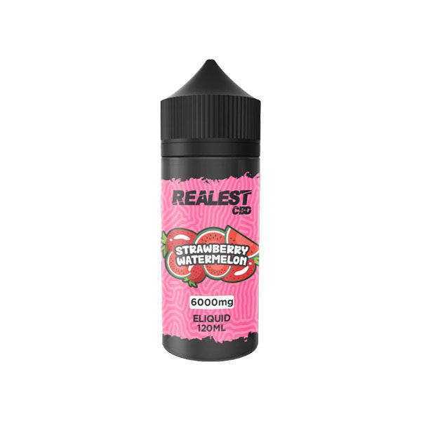Realest CBD 6000mg Broad Spectrum CBD E-Liquid 120ml (BUY 1 GET 1 FREE) - Flavour: Strawberry Ice Cream