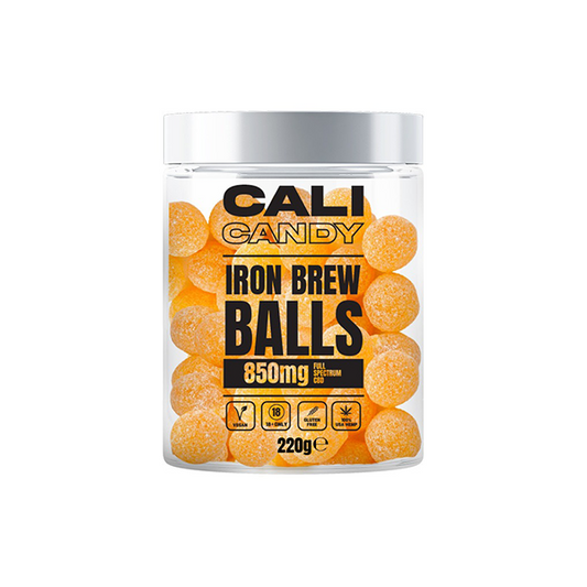 CALI CANDY 850mg Full Spectrum CBD Vegan Sweets (Small) - 10 Flavours - Flavour: Iron Brew Balls