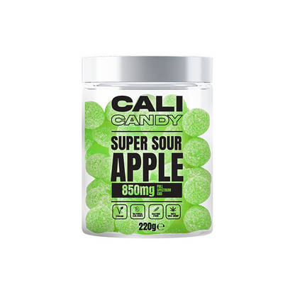 CALI CANDY 850mg Full Spectrum CBD Vegan Sweets (Small) - 10 Flavours - Flavour: Super Sour Cherry