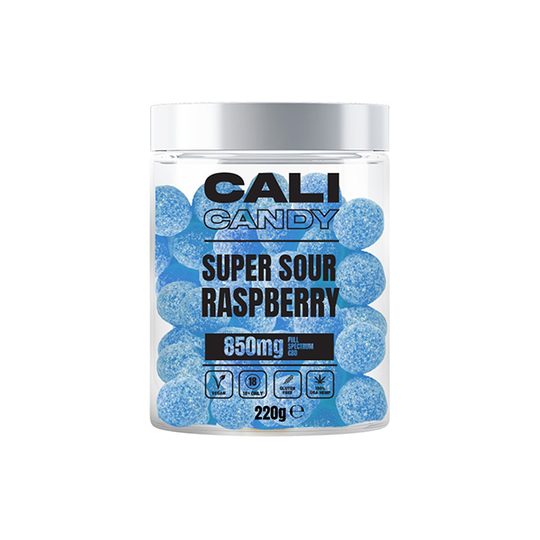 CALI CANDY 850mg Full Spectrum CBD Vegan Sweets (Small) - 10 Flavours - Flavour: Super Sour Cherry