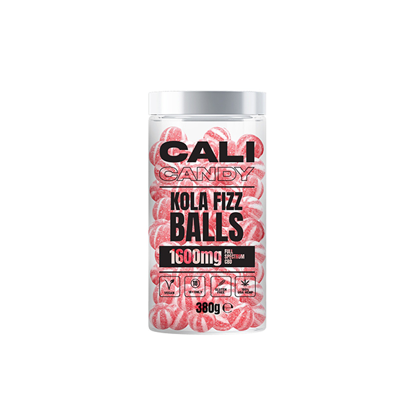 CALI CANDY 1600mg Full Spectrum CBD Vegan Sweets (Large) - 10 Flavours - Flavour: Kola Fizz Balls