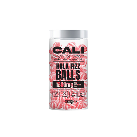 CALI CANDY 1600mg Full Spectrum CBD Vegan Sweets (Large) - 10 Flavours - Flavour: Kola Fizz Balls