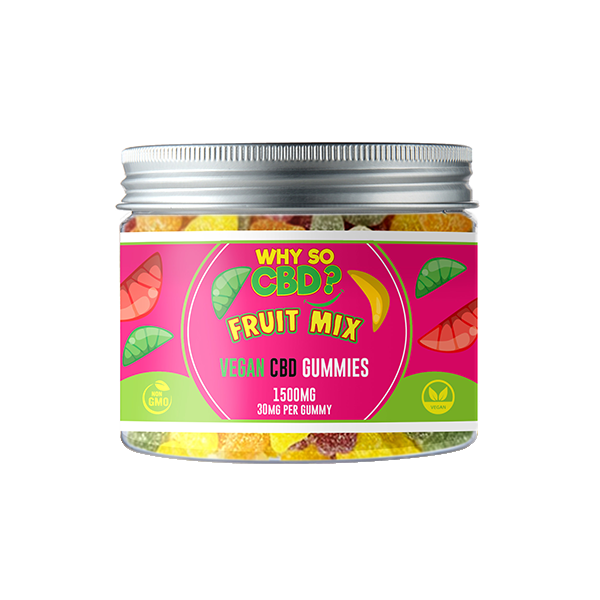 Why So CBD? 1500mg Broad Spectrum CBD Small Vegan Gummies - 11 Flavours - Gummies: Watermelon Slices