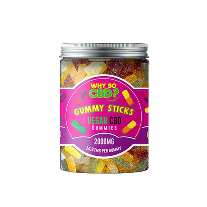 Why So CBD? 2000mg Broad Spectrum CBD Large Vegan Gummies - 11 Flavours - Gummies: Cola Bottles