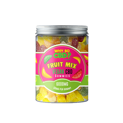 Why So CBD? 6000mg Broad Spectrum CBD Large Vegan Gummies - 11 Flavours - Gummies: Bubblegum Bottles
