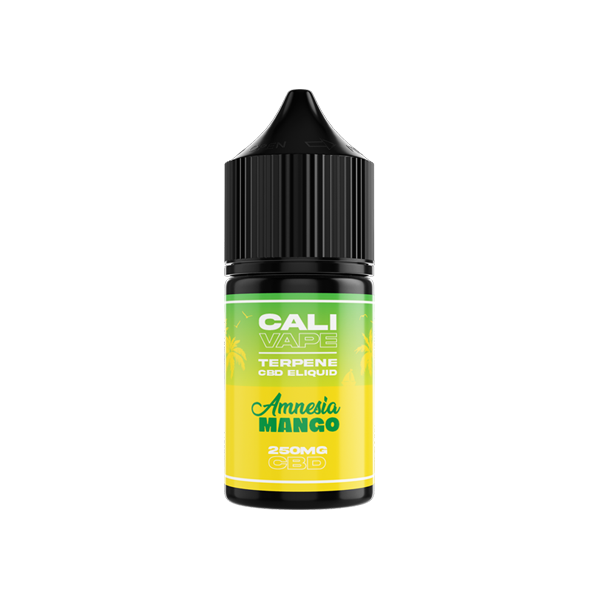 CALI VAPE 250mg Broad Spectrum CBD E-liquid 10ml (60PG/40VG) - Flavour: Amnesia Mango