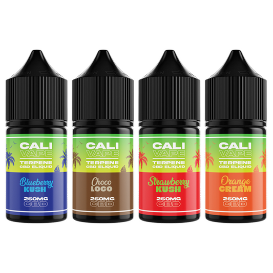 CALI VAPE 250mg Broad Spectrum CBD E-liquid 10ml (60PG/40VG) - Flavour: Pineapple Express